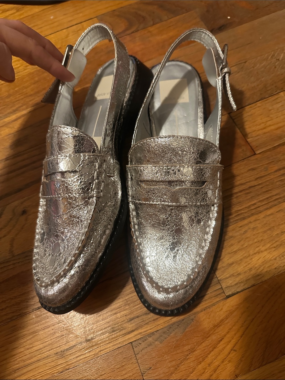 Dolce Vita Hardi Loafer - leather crinkle silver